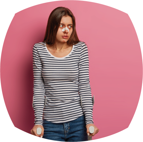 femme en bequille